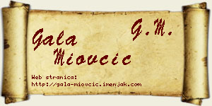 Gala Miovčić vizit kartica